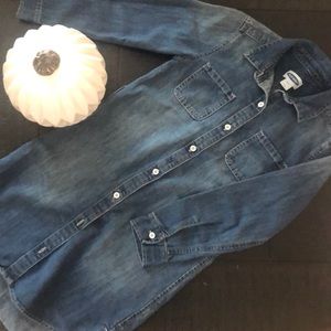 OLD NAVY girl long sleeve denim dress.